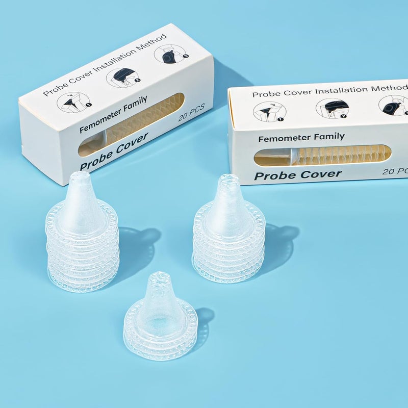 Femometer 100 Pcs Ear themometer Probe Covers/Refill Caps/Lens Filters for Thermometers Models ET108 and ET107, BPA Free Disposable Covers - Image 5